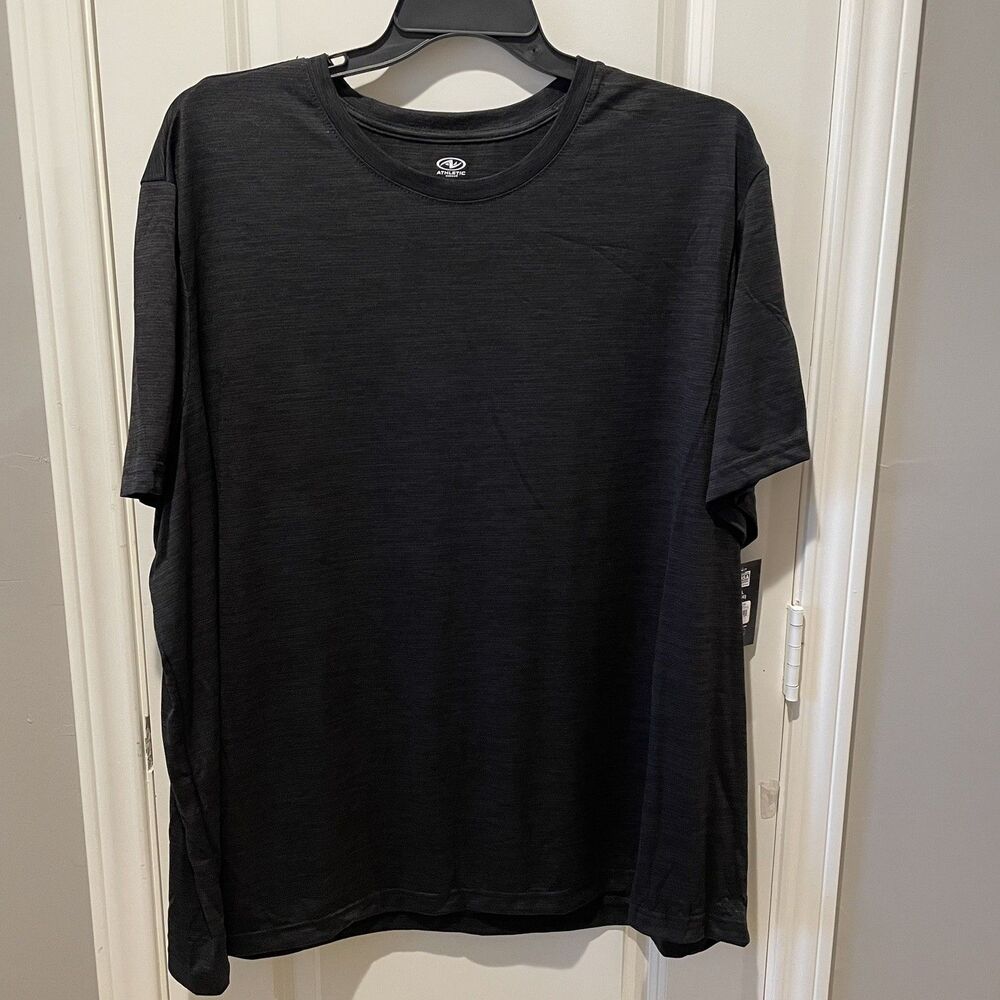 Athletic Works Men’s 3X Black Poly Jersey Core Active Tee DriWorks NEW T-Shirt